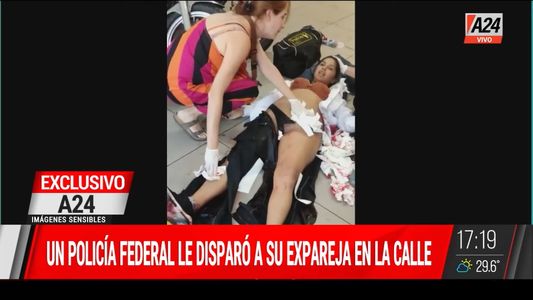 Intento de femicidio en plena calle: un policía disparó contra su expareja y dos colegas de la fuerza
