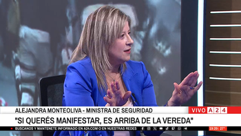 Alejandra Monteoliva en A24: ratificó la continuidad del protocolo de seguridad y aseguró que el orden público no se negocia