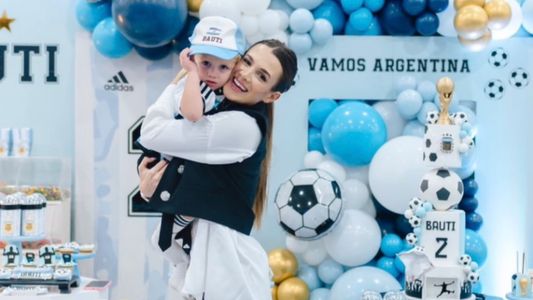 Camila Homs y un espectacular cumpleaños para su hijo Bautista, con Rodrigo de Paul incluido: las fotos