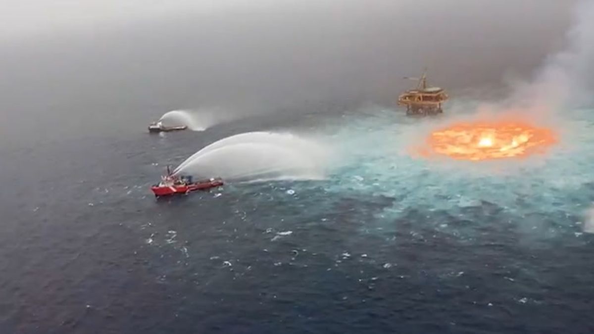 Incendio en el Golfo de México