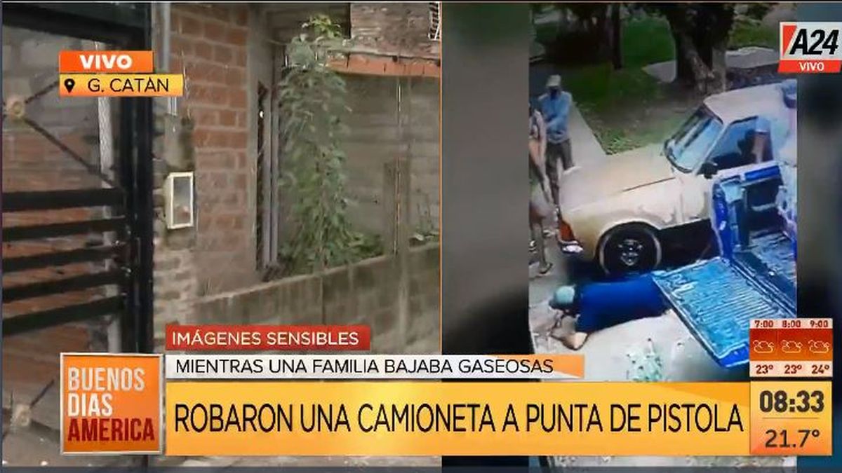 González Catán: así le roban la camioneta con las bebidas del 15