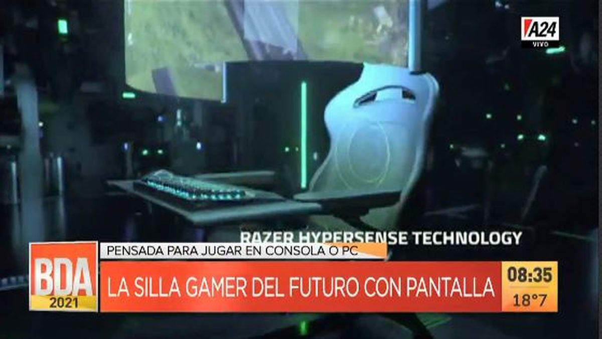 El sillón gamer definitivo es de Razer: pantalla de 60