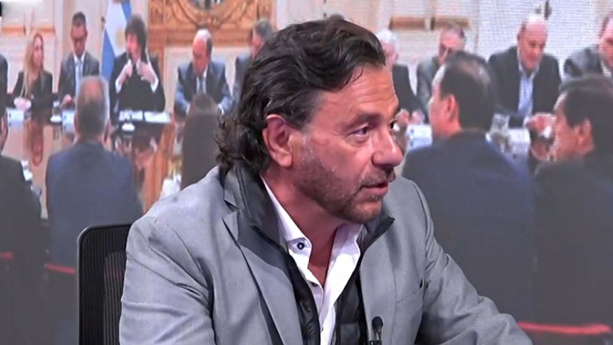 Saénz, el gobernador salteño, optimista tras la reunión de gobernadores con Milei. (Foto: Captura de A24)