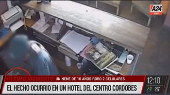Córdoba: así un nene de 10 años se robó dos celulares. (Captura de Tv)
