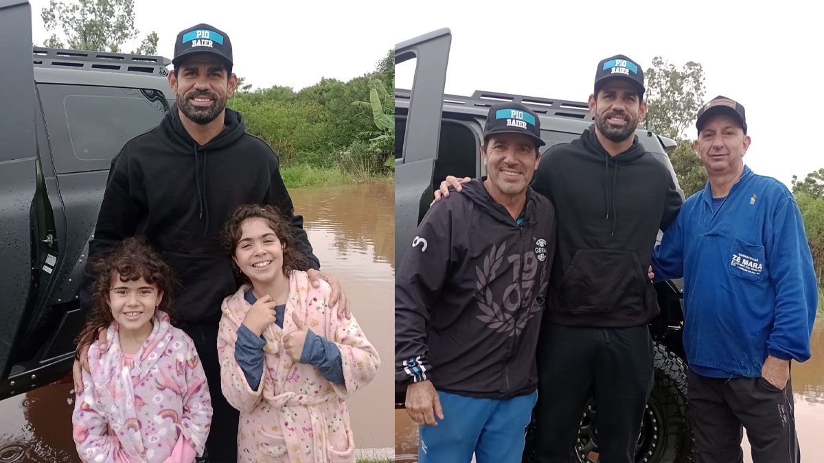 Diego Costa, jugador de Gremio de Porto Alegre, también salió con su vehículo para ayudar a las personas en emergencia. (Foto: cuenta de X de Diego Costa)