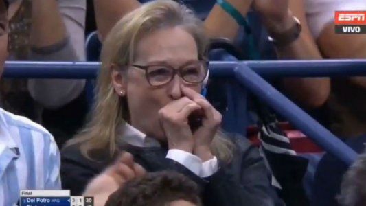 Una hincha de lujo: el aliento de Meryl Streep para animar a Del Potro