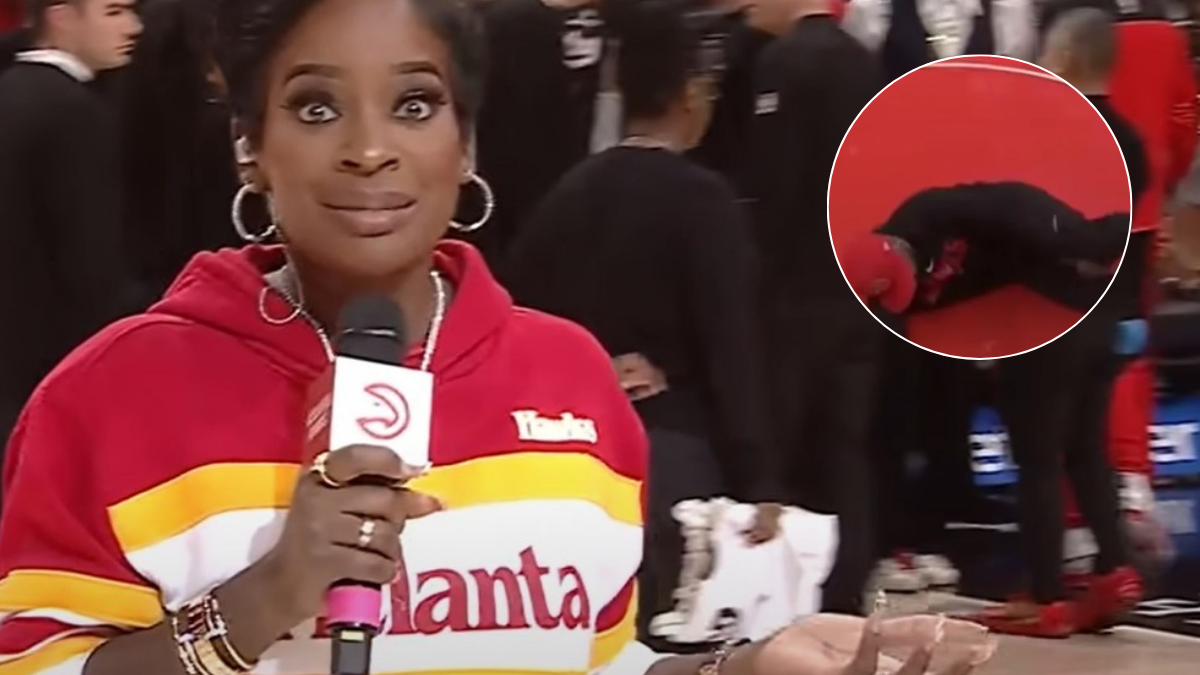 Se resbaló, se lesionó y dejó sin palabras a la presentadora: el insólito momento en la NBA