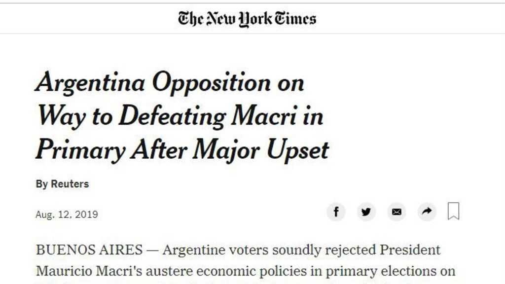 La reacción de los principales medios del mundo frente a la amplia victoria de Alberto Fernández