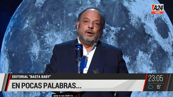 Baby Etchecopar criticó a duramente al Gobierno en su editorial En pocas palabras... (Foto: Captura TV A24).