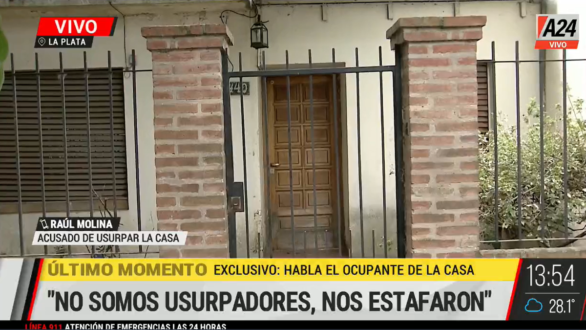 Exclusivo A24 | Habló el acusador de ocurpar una casa en La Plata: Nos somos usurpadores