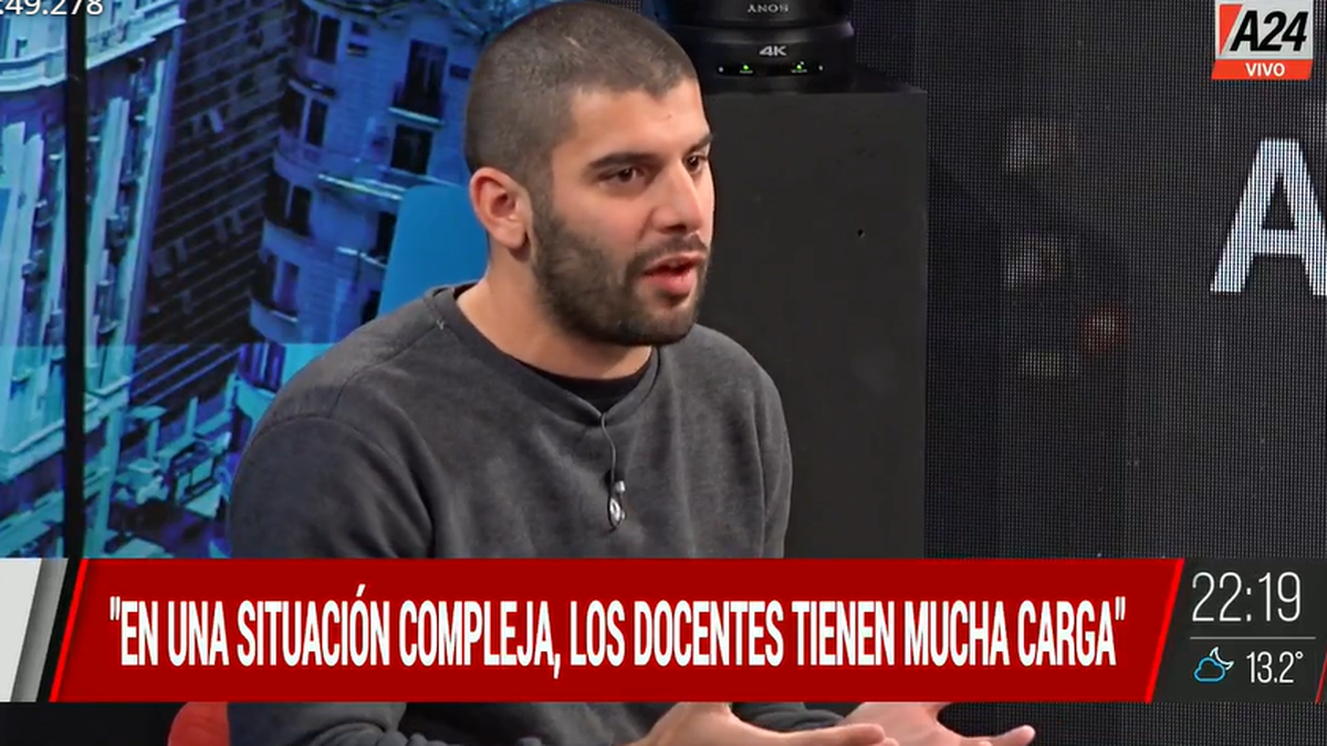 Martín Nistal de Argentinos por la Educación dio la dura estadística en el país. (Foto: captura A24)