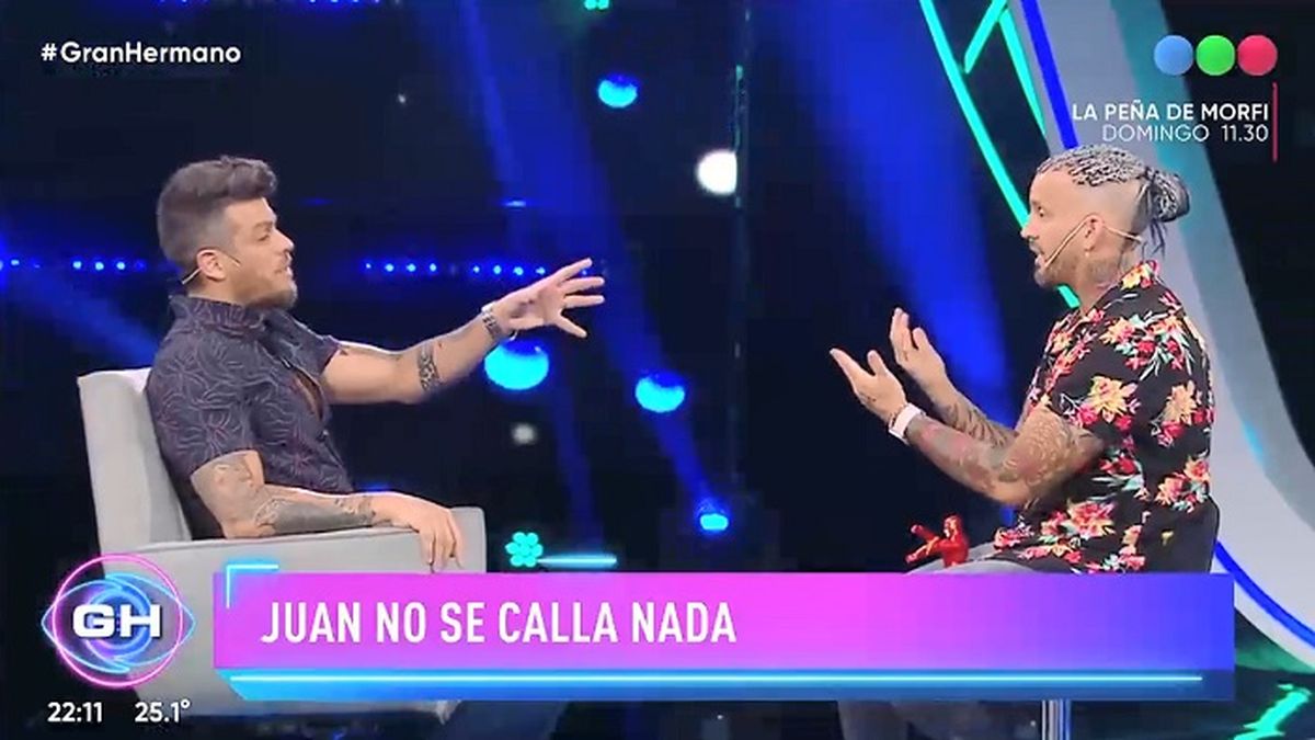 Cristian U y Juan Reverdito en el debate de Gran Hermano 2022 (Telefe).