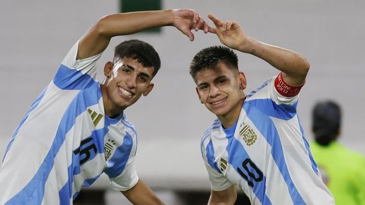 Argentina le ganó 4-3 a Uruguay y sumó una victoria clave en la parte final del Sudamericano Sub 20