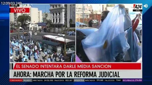 Banderazos y contramarcha por la Reforma Judicial en el Congreso