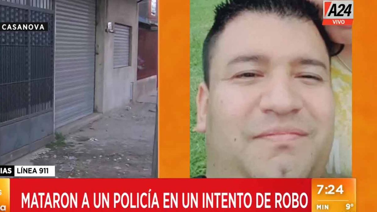 Brutal asesinato de un policía de la Ciudad en un asalto. (Foto: captura de video)