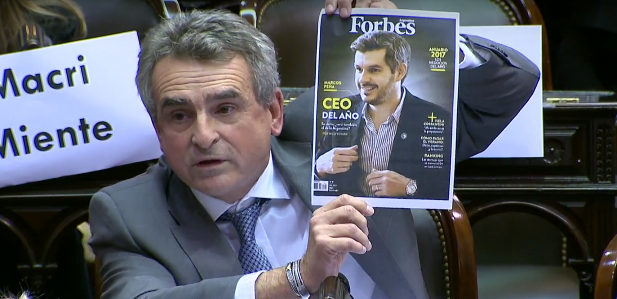 Rossi chicaneó a Peña con la tapa de Forbes: “¿Usted cree que alguna empresa lo contrataría?”