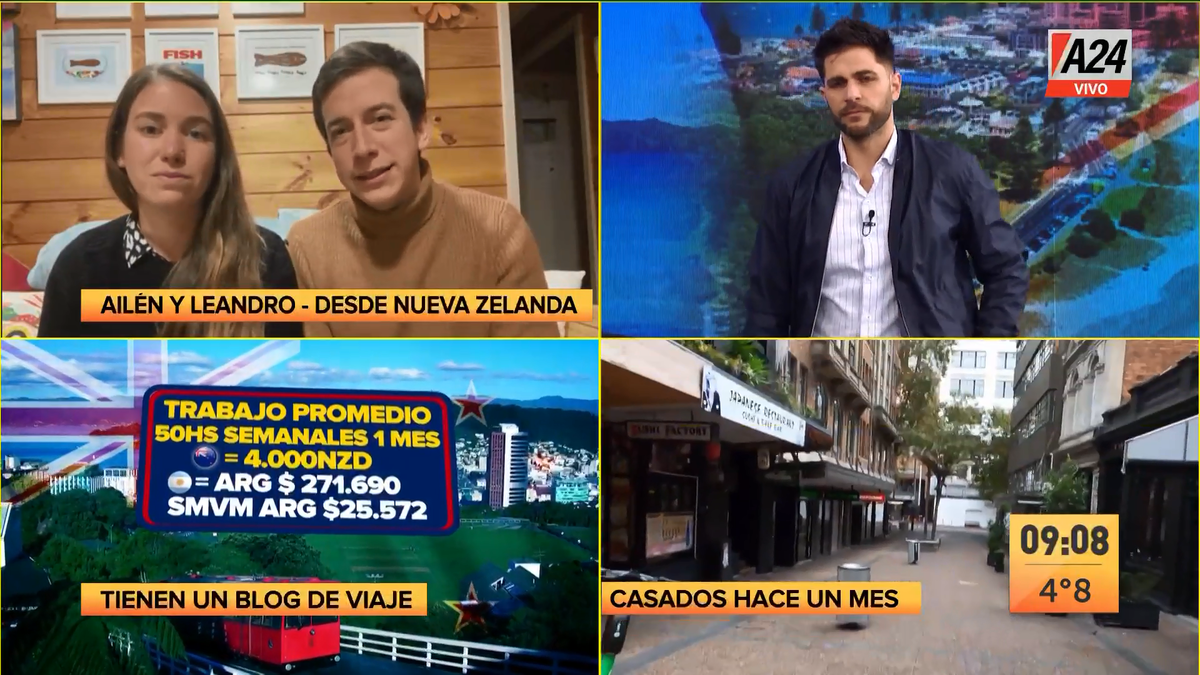 Cuando la vuelta al globo se convierte en vivir en el exterior: el caso de argentinos en Nueva Zelanda. (Captura de Tv)