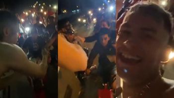 L-Gante repartió dinero en medio de una caravana