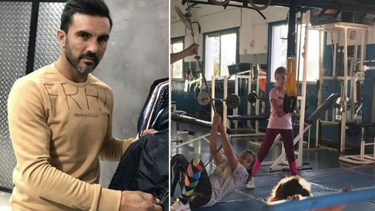 Después del escándalo con Nicole, Fabián Cubero mostró a sus hijas ejercitando en el gimnasio