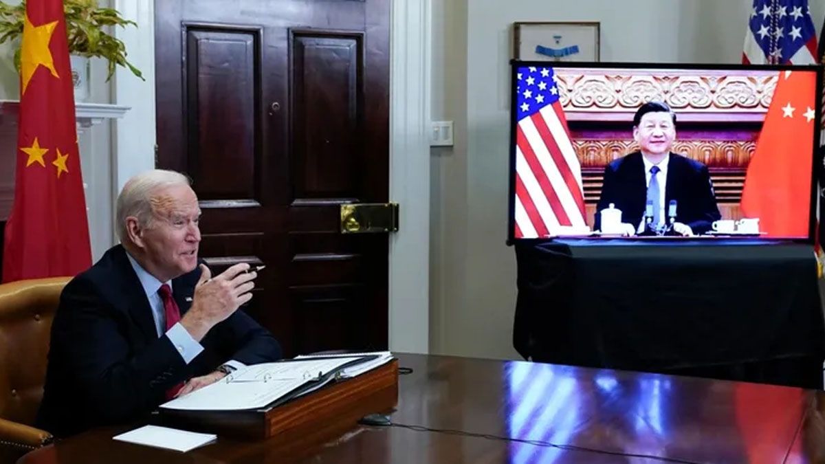 La video conferencia entre el presidente Joe Biden de EE.UU. Y Xi jinping de China duró 75 minutos para analizar la guerra entre Rusia y Ucrania (Foto: Casa Blanca)