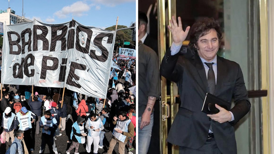 Barrios de Pie marchará al hotel donde se aloja Javier Milei: ¡El hambre no espera!