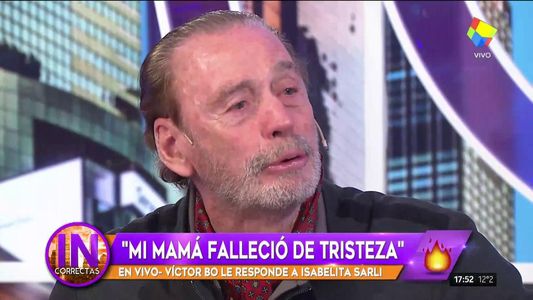 Víctor Bo, quebrado en el programa de Moria Casán: Mi mamá murió de tristeza