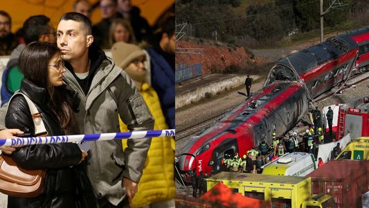 Impresionante: las imágenes del descarrilamiento y choque de trenes en España
