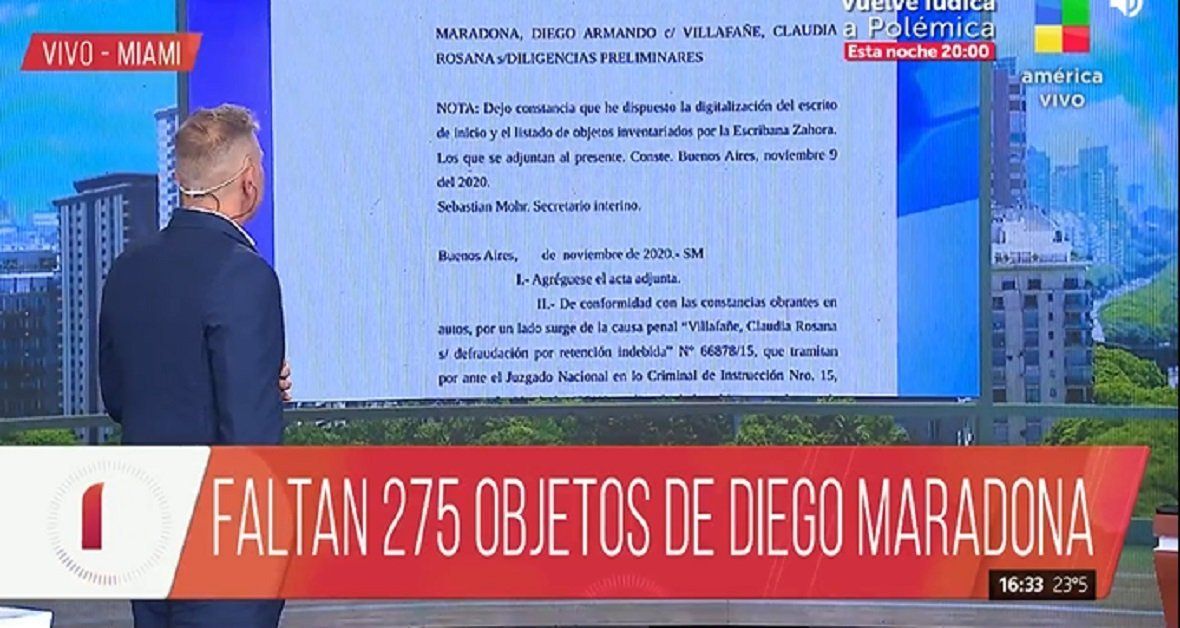 El documento donde la Justicia le exige a Claudia Villafañe que exhiba 257 objetos de Diego Maradona