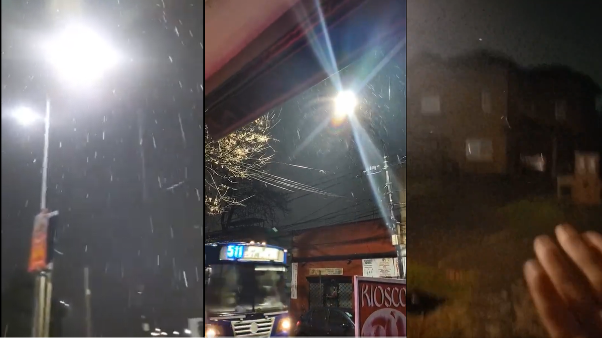 Este lunes 23 de junio por la mañana se registraron nevadas en diferentes puntos del Área Metropolitana de Buenos Aires (AMBA)