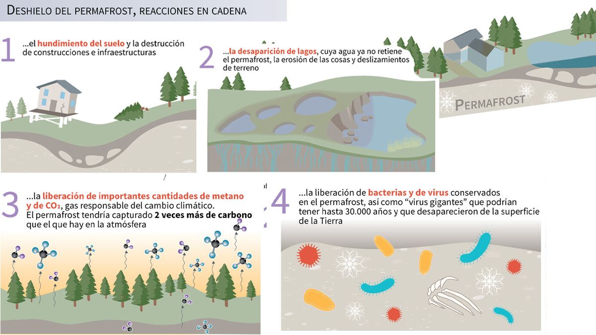 El deshielo del permafrost y el cambio climático: (Foto: Gentileza EDNH.News)