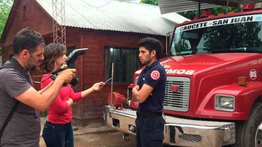 Un bombero salvó a una niña de 3 años que se había caído en un canal de agua en San Juan