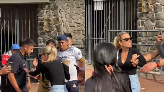 La novia del Toto Salvio maltrató a los fanáticos que se querían sacar foto con el ex Boca