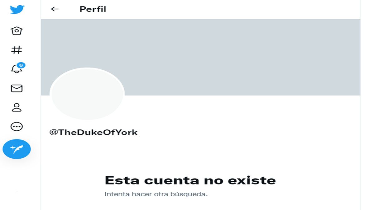 Cerraron la cuenta de Twitter del Duque de York un paria en la corona británica. (Foto: Cuenta de Twitter)