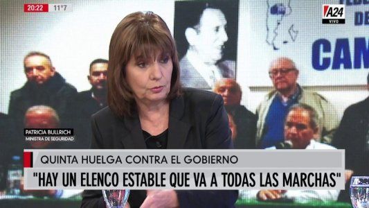 La evaluación de Bullrich del paro: Demuestra que cuando el sindicalismo está alineado con el peronismo son una sola cosa