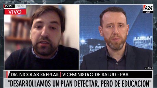 Kreplak sobre las clases: Desarrollamos un plan detectar, pero de educación