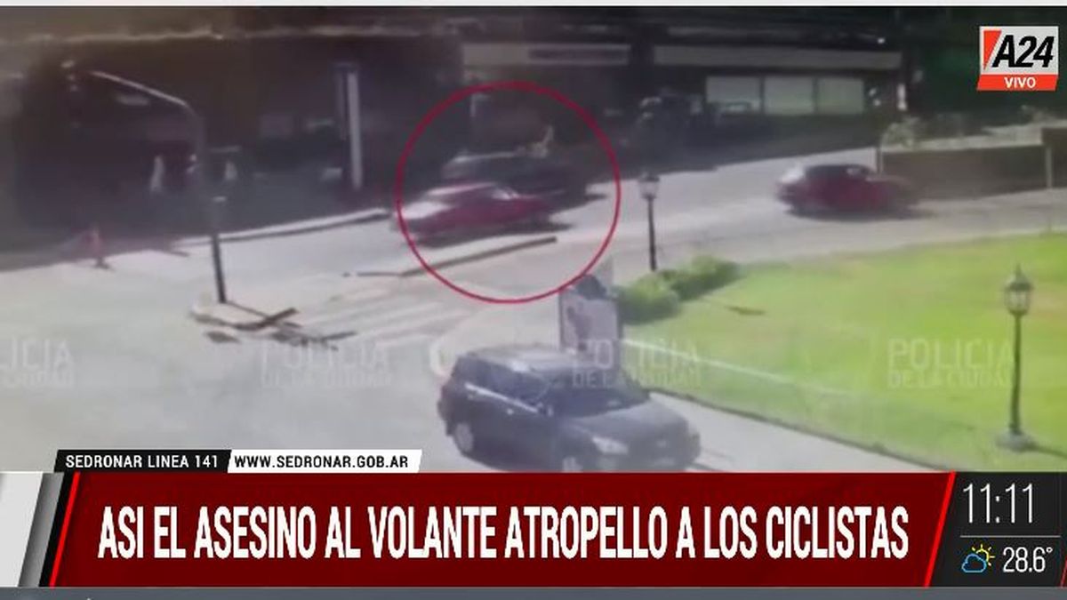 Tragedia en Palermo: así atropelló a las ciclistas y se fugó. (Captura de Tv)