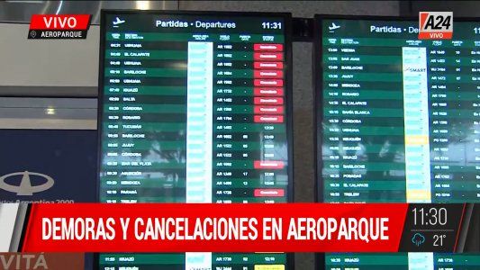 Paro, demoras y cancelaciones en Aeroparque