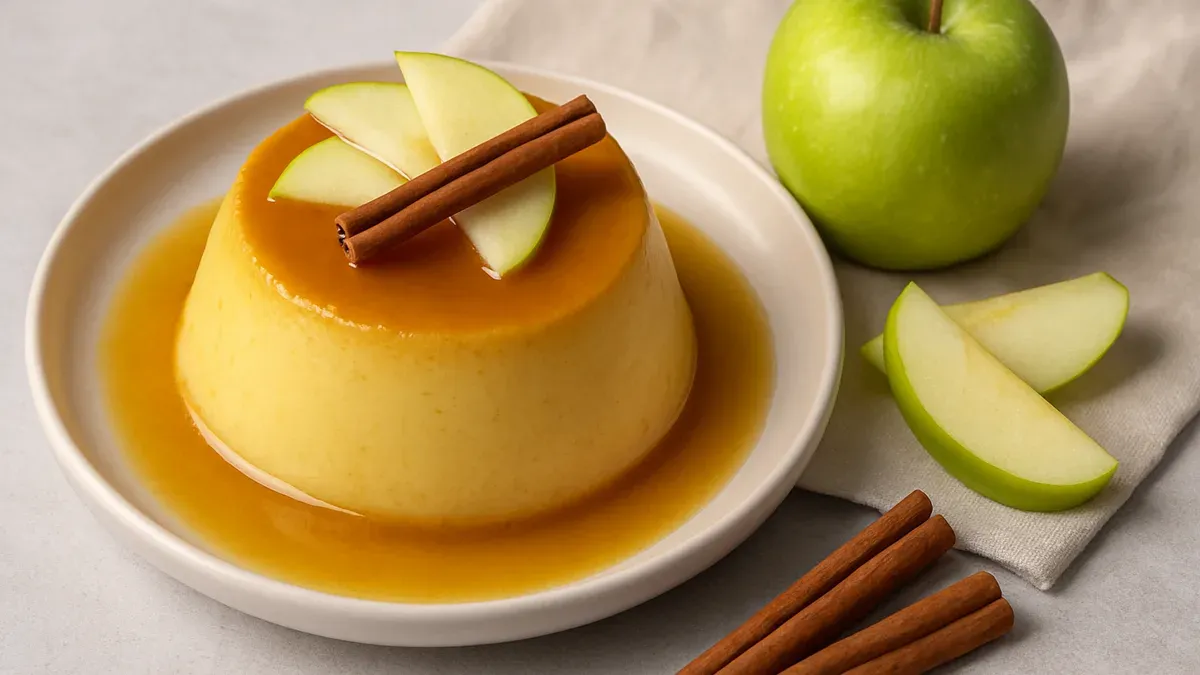 Flan sin horno con manzana y canela: la versión cremosa y liviana del postre clásico. (Imagen ilustrativa)