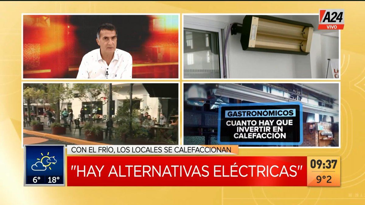 Opciones para calefaccionar al aire libre (Foto: captura de TV).