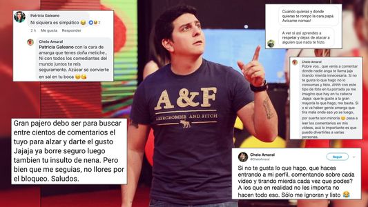 Chelo Amaral insulta a gente que critica sus videos