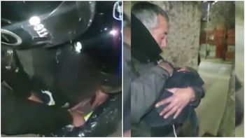 Flores. El momento en que la beba es sacada de la bolsa de basura.&nbsp;