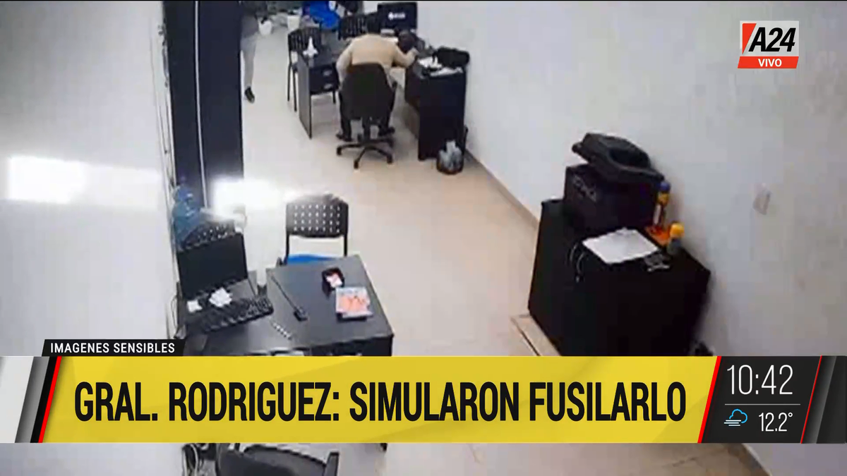 Robo en General Rodríguez: así simularon un fusilamiento. (Captura de Tv)