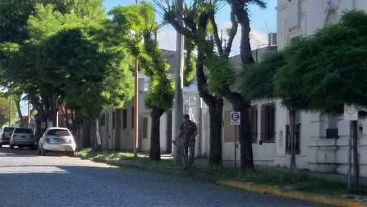 Por un paro de trabajadores municipales, un intendente salió a cortar el pasto y a juntar la basura