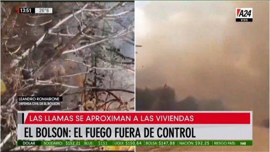 El Bolsón: centenares de brigadistas trabajan para que el fuego no llegue hasta una zona de viviendas