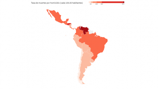 Argentina es el segundo país con menor tasa de homicidios dolosos de la región