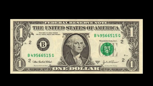 Gratifican con 80 mil dólares al feliz propietario de este billete de 1 dólar