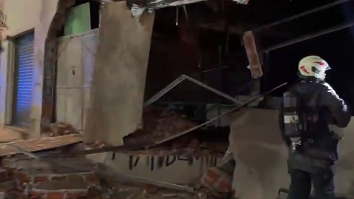 Video: así fue el terrible derrumbe de una obra en construcción en Núñez (Foto: captura)