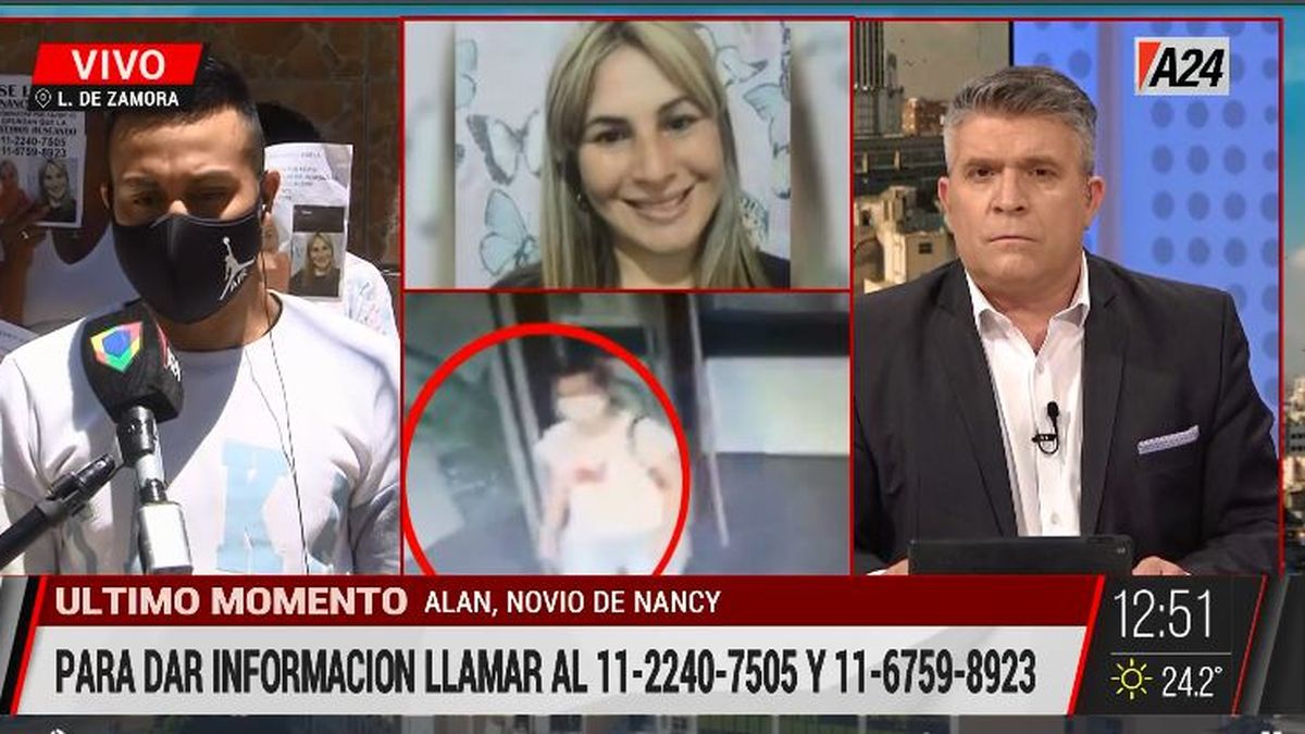 Lomas de Zamora: intensa búsqueda de Nancy Videla. (Captura de Tv)