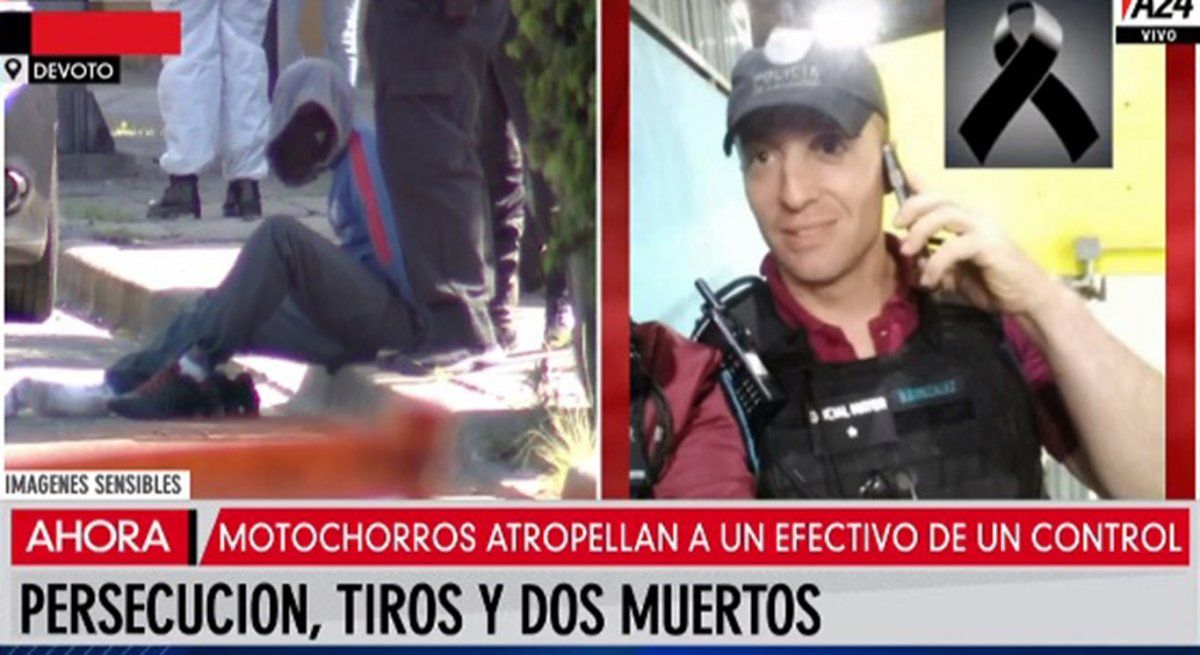 Motochorros atropellaron y mataron a un policía de la Ciudad: un delincuente murió y otro fue detenido