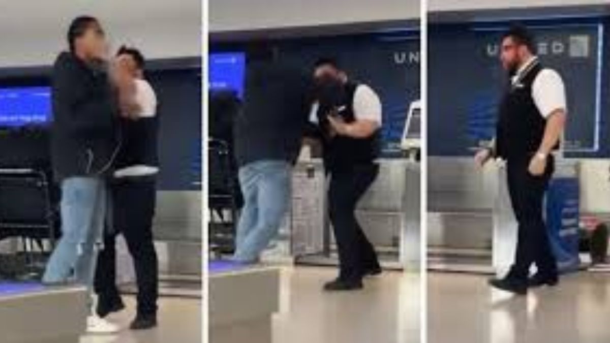 Feroz golpieza en el aeropuerto.